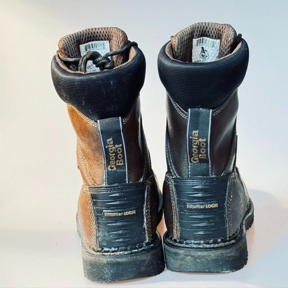 GEORGIA BOOT Multi Purpose Elite Work Boots GB00318 Brown Leather Size 10M - Picture 9 of 13